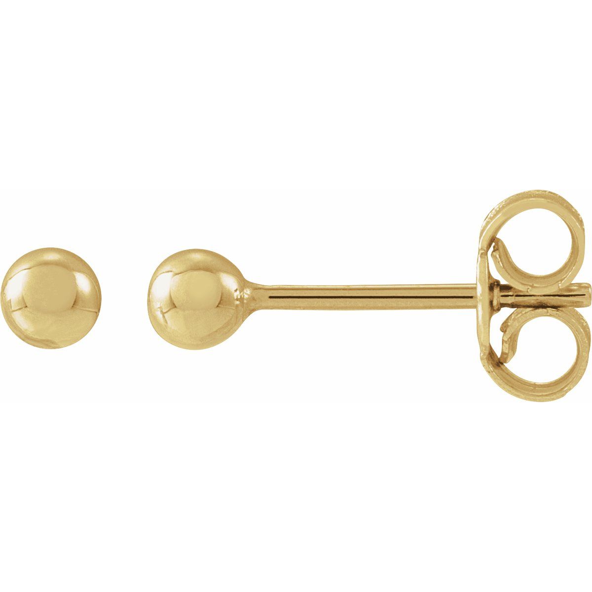 14K Yellow Gold 8 mm Ball Earrings