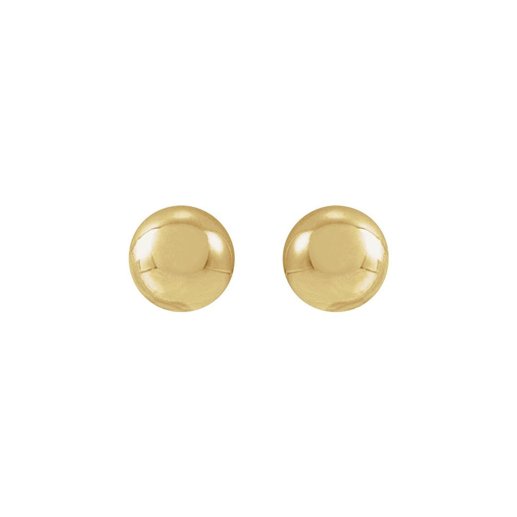 14K Yellow Gold 8 mm Ball Earrings
