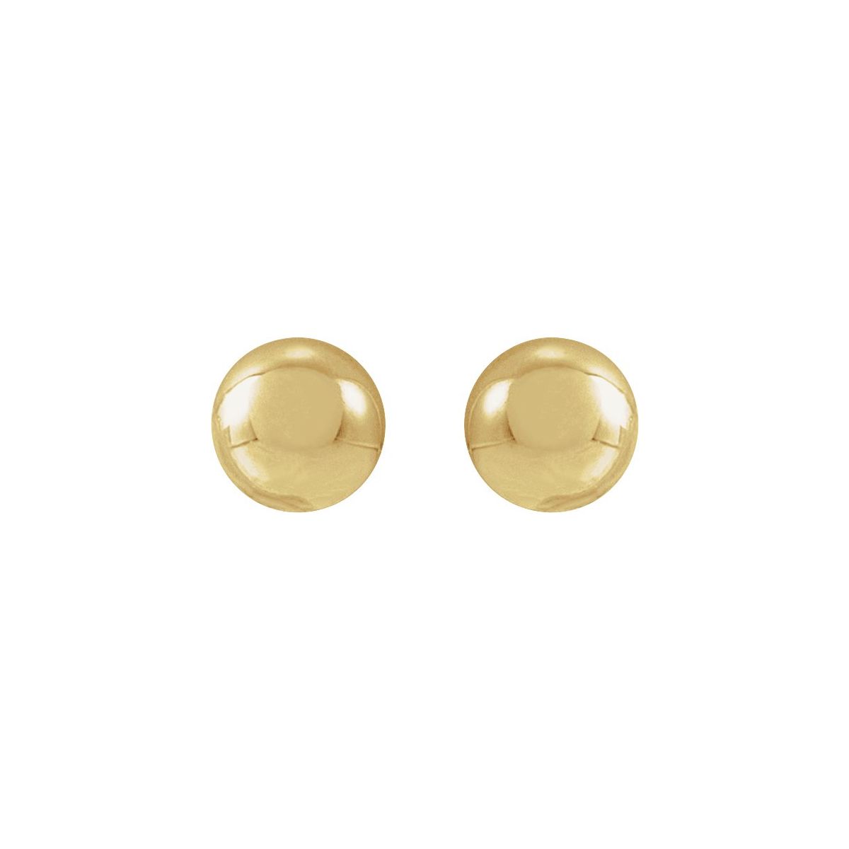 14K Yellow Gold 8 mm Ball Earrings