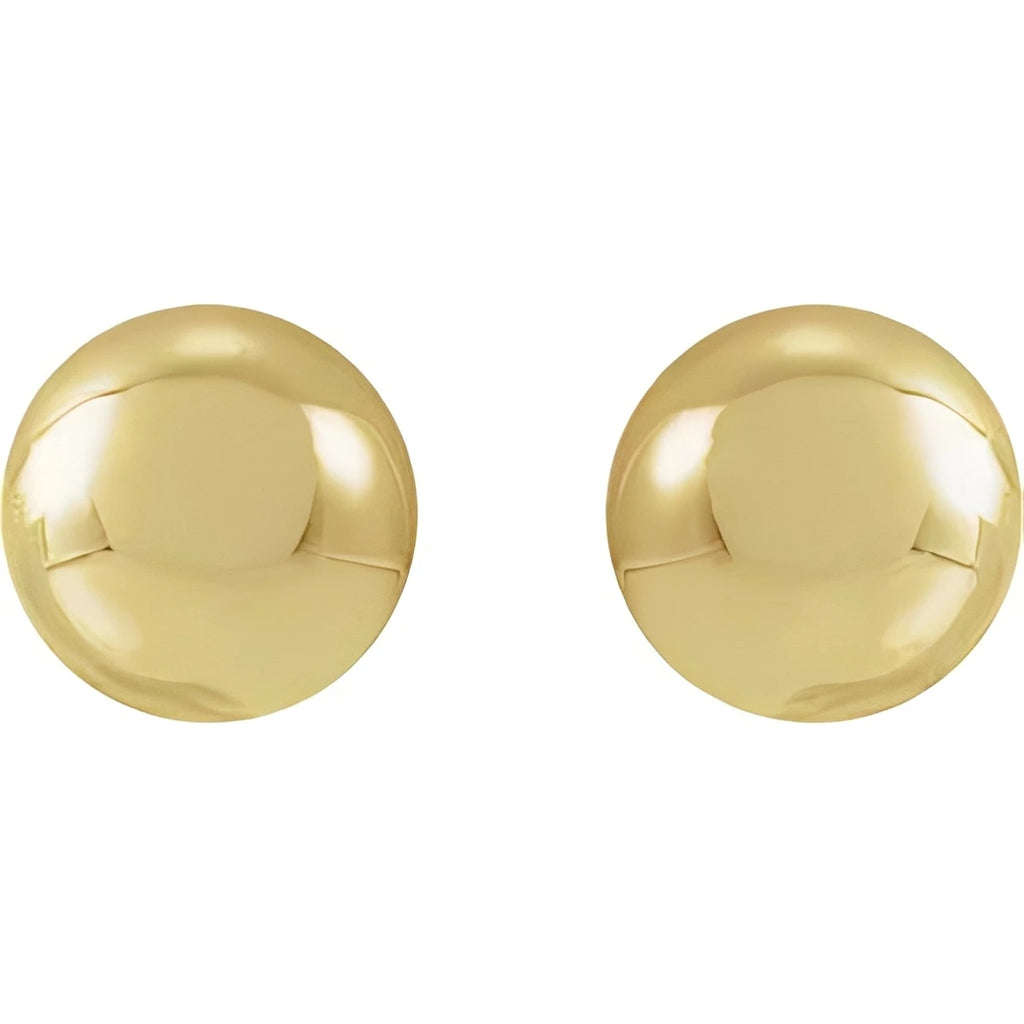 14K Yellow Gold 8 mm Ball Earrings