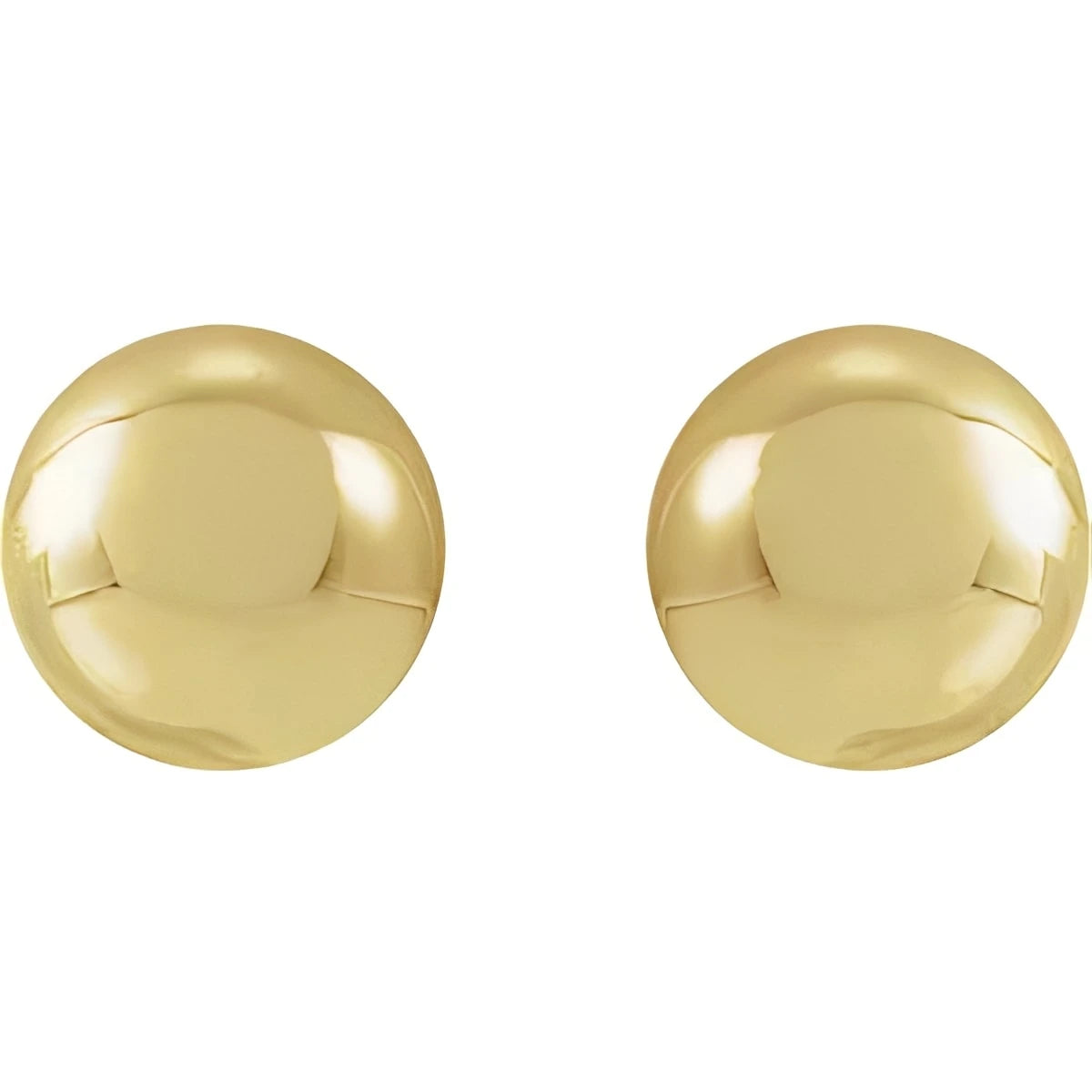 14K Yellow Gold 8 mm Ball Earrings