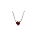 Sterling Silver Natural Mozambique Garnet Bezel-Set 16-18" Necklace