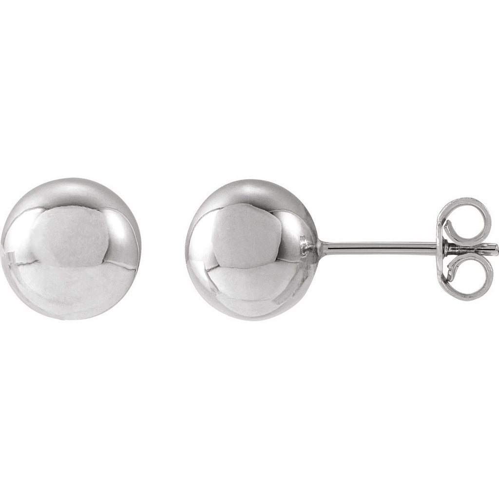 14K Yellow Gold 8 mm Ball Earrings