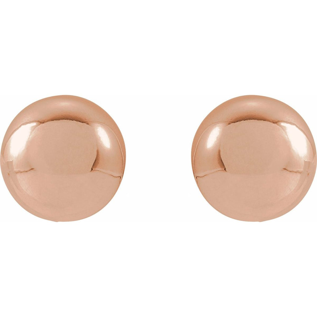 14K Yellow Gold 8 mm Ball Earrings