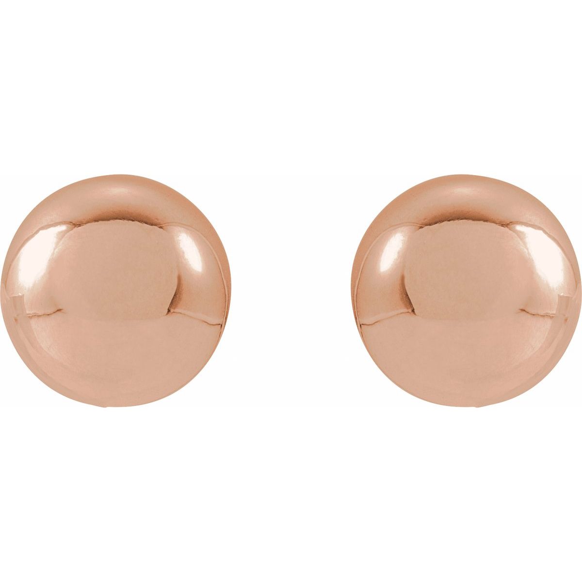 14K Yellow Gold 8 mm Ball Earrings