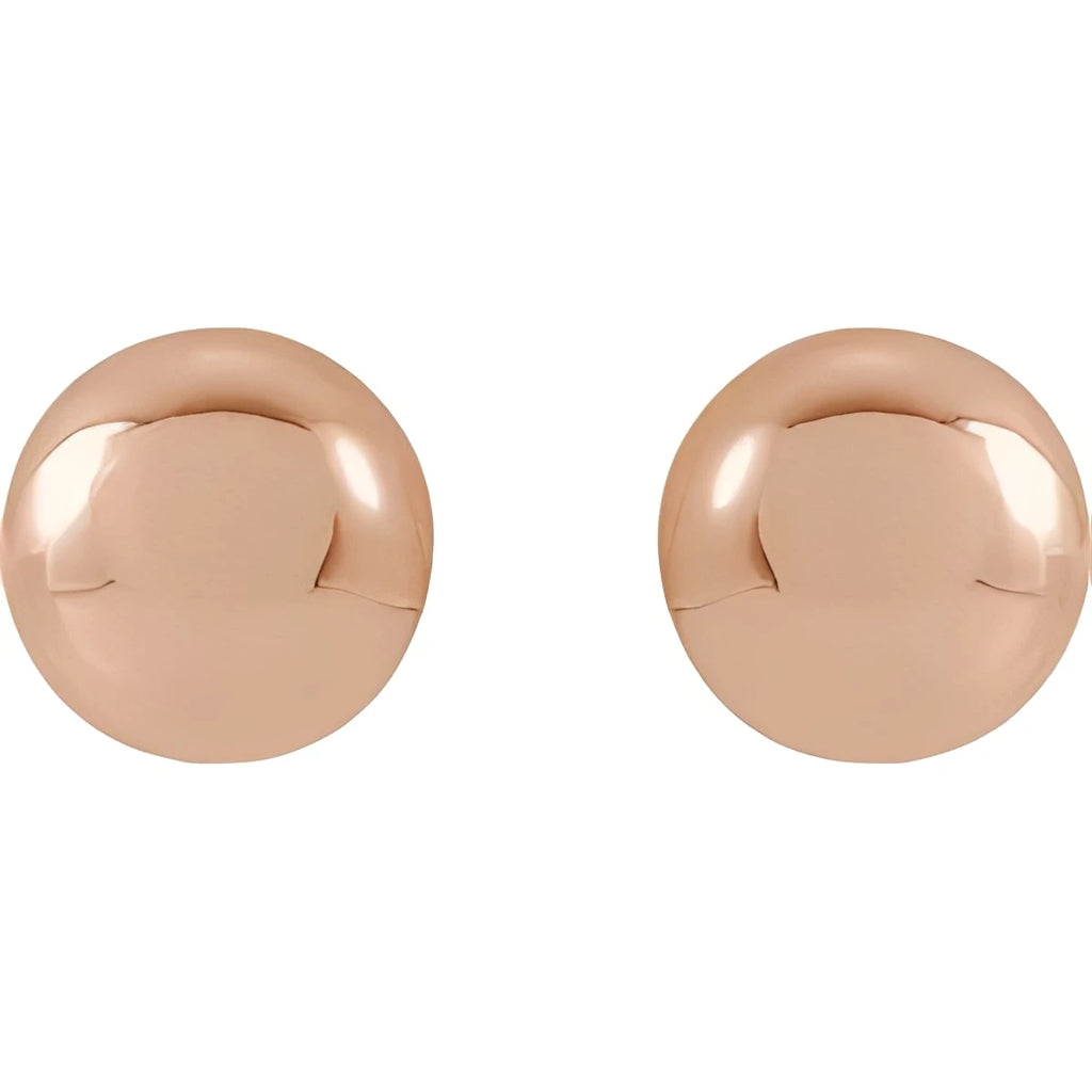 14K Yellow Gold 8 mm Ball Earrings