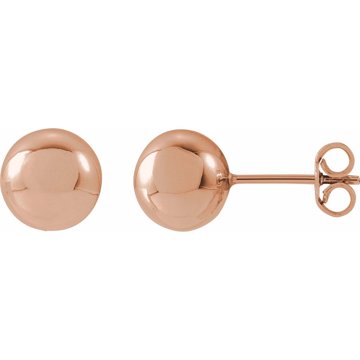 14K Yellow Gold 8 mm Ball Earrings