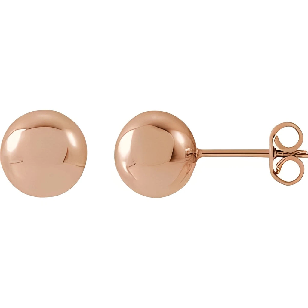 14K Yellow Gold 8 mm Ball Earrings