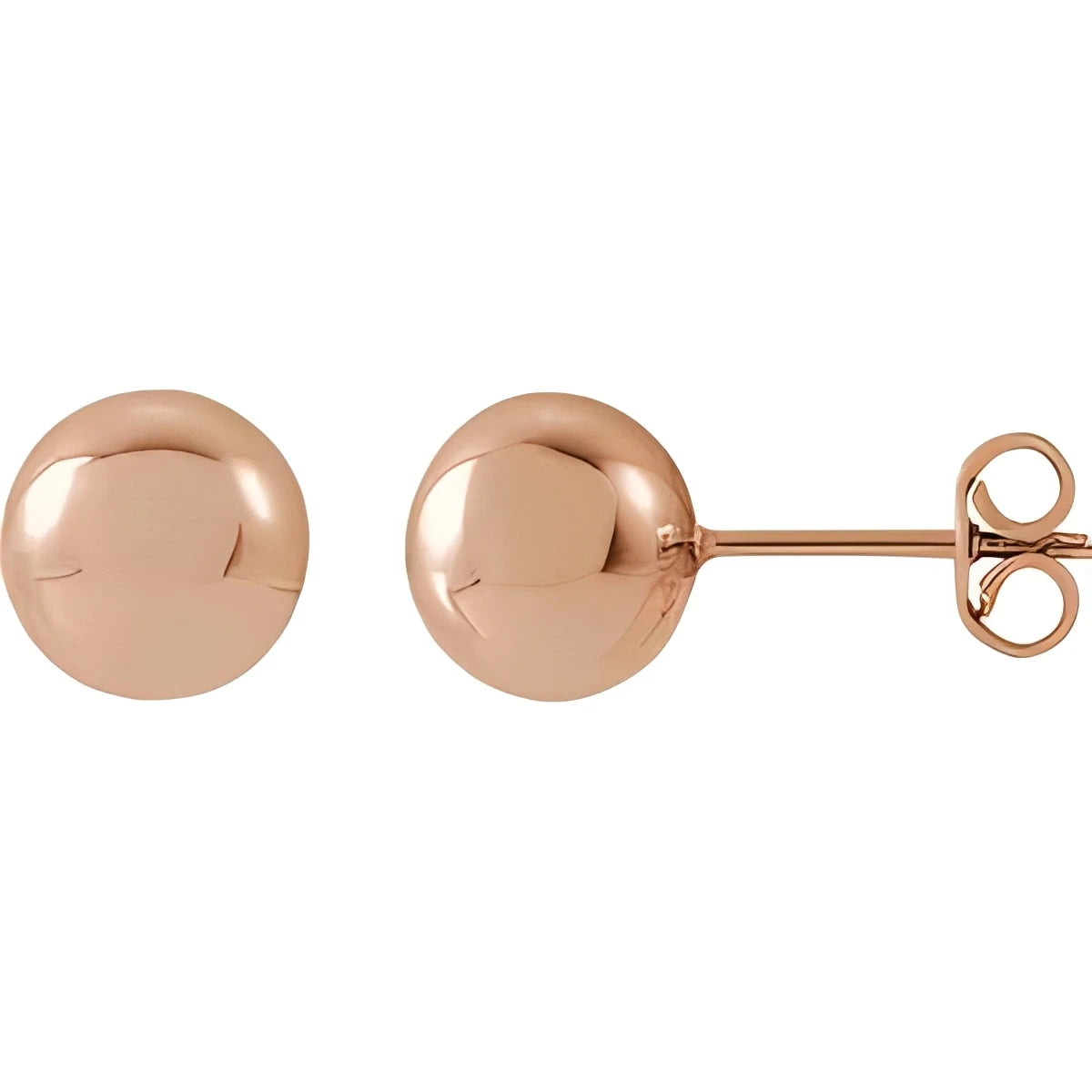 14K Yellow Gold 8 mm Ball Earrings
