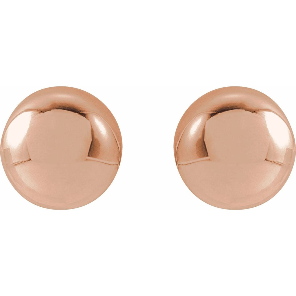 14K Yellow Gold 8 mm Ball Earrings
