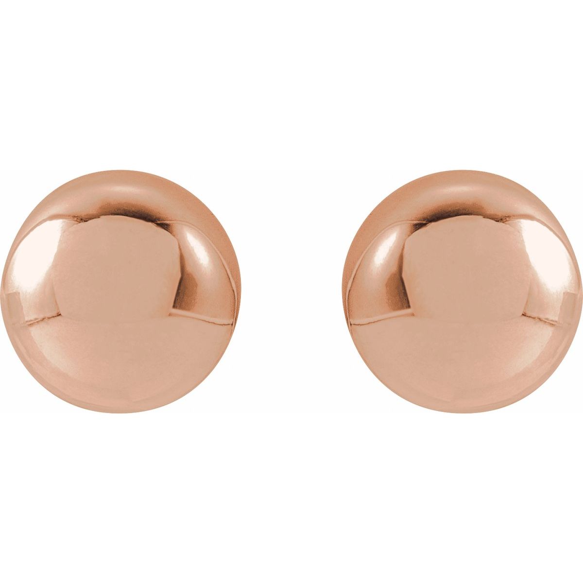 14K Yellow Gold 8 mm Ball Earrings