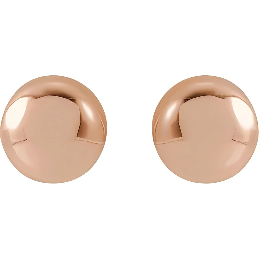 14K Yellow Gold 8 mm Ball Earrings