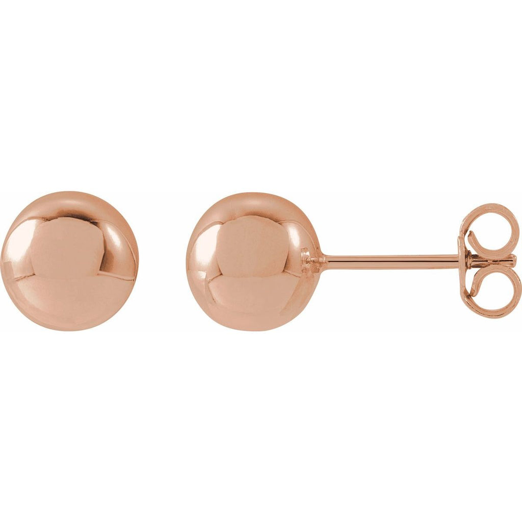14K Yellow Gold 8 mm Ball Earrings