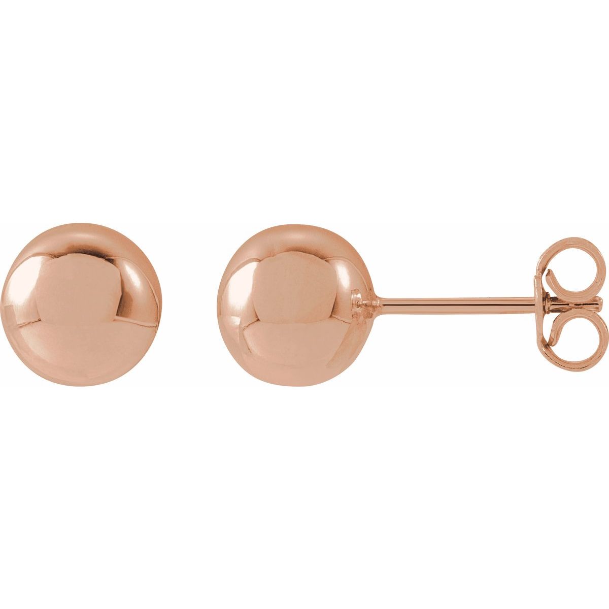 14K Yellow Gold 8 mm Ball Earrings