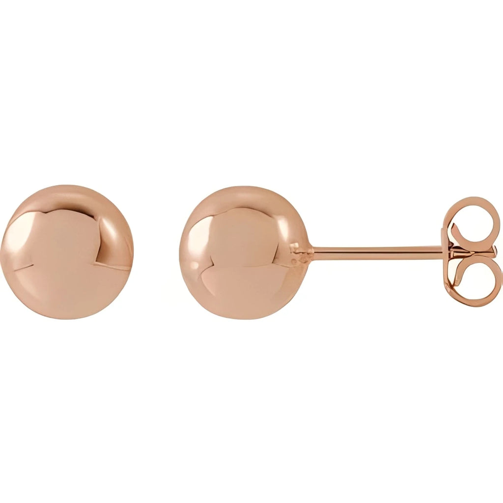 14K Yellow Gold 8 mm Ball Earrings