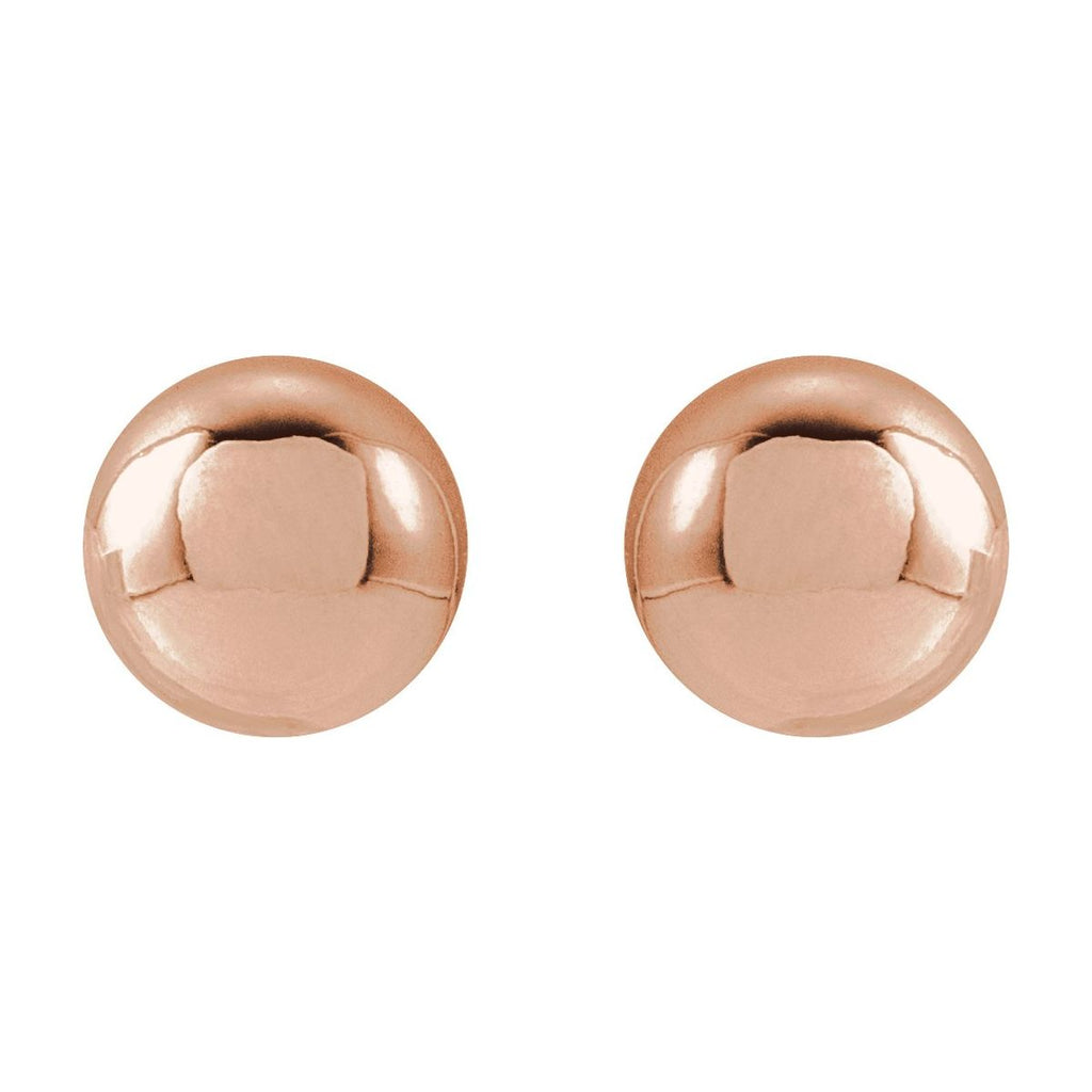 14K Yellow Gold 8 mm Ball Earrings