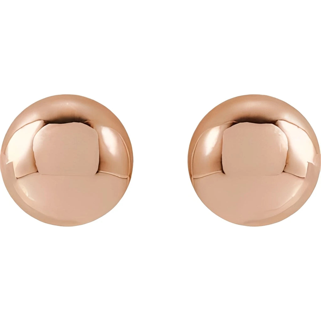 14K Yellow Gold 8 mm Ball Earrings