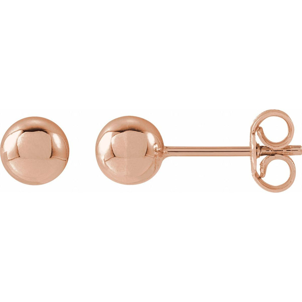 14K Yellow Gold 8 mm Ball Earrings