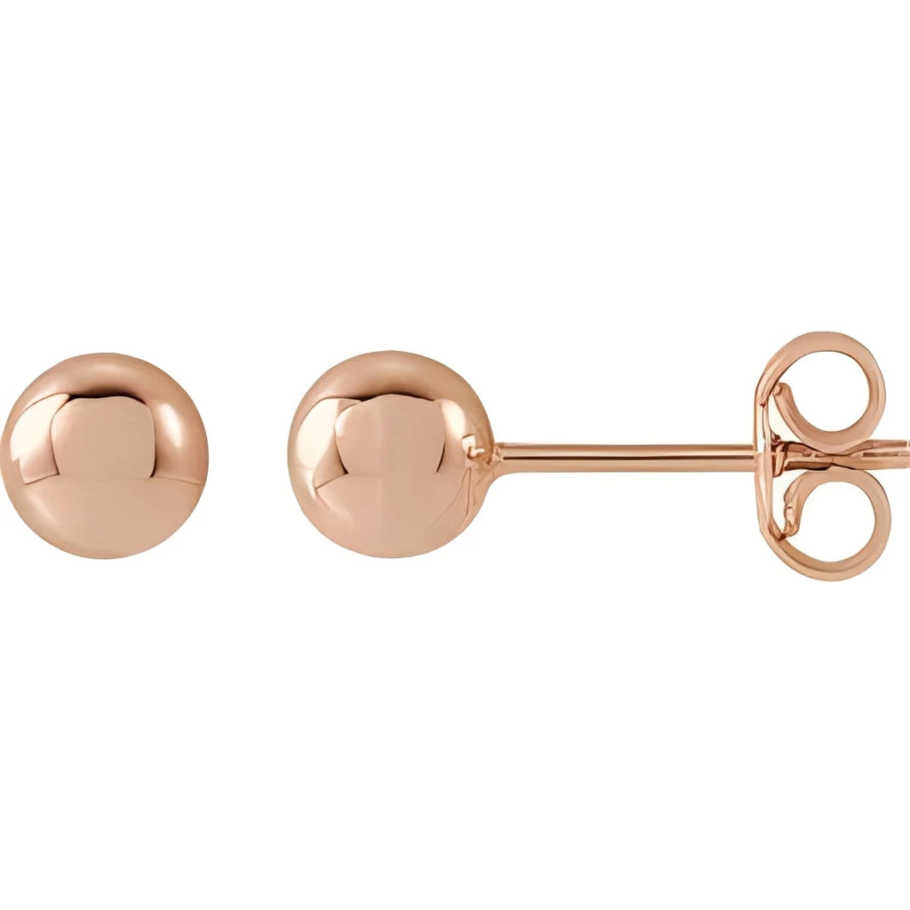 14K Yellow Gold 8 mm Ball Earrings