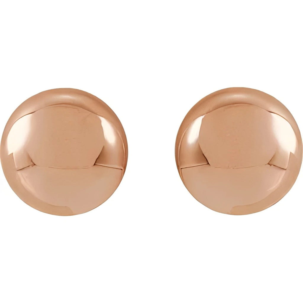 14K Yellow Gold 8 mm Ball Earrings
