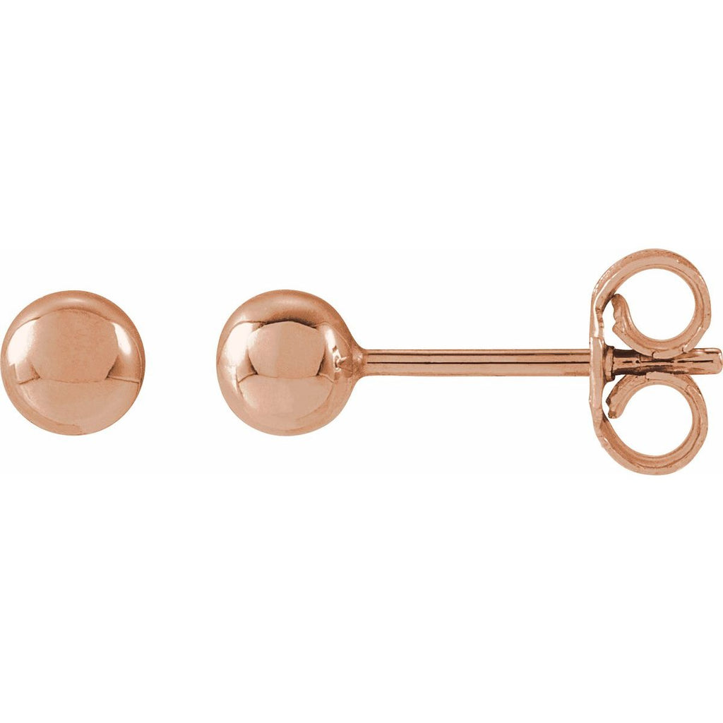 14K Yellow Gold 8 mm Ball Earrings