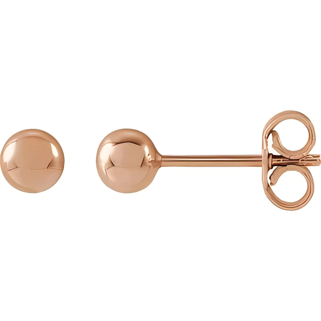 14K Yellow Gold 8 mm Ball Earrings
