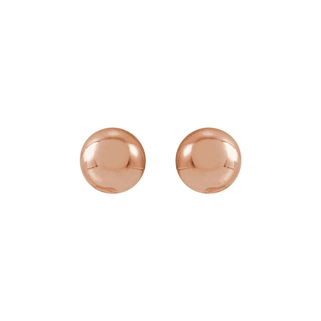 14K Yellow Gold 8 mm Ball Earrings