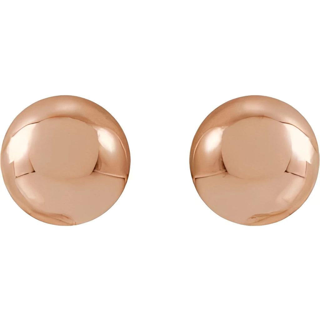 14K Yellow Gold 8 mm Ball Earrings