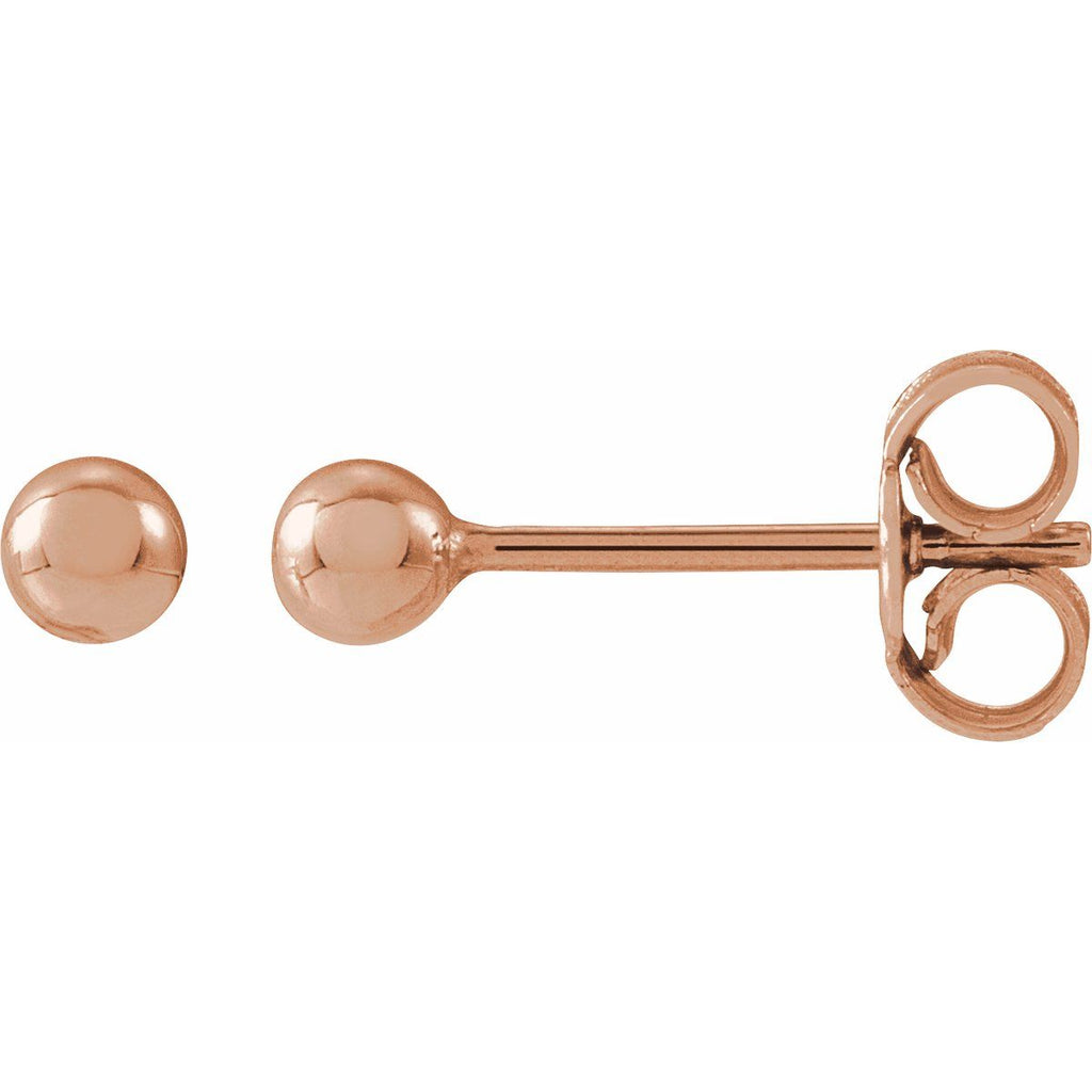 14K Yellow Gold 8 mm Ball Earrings