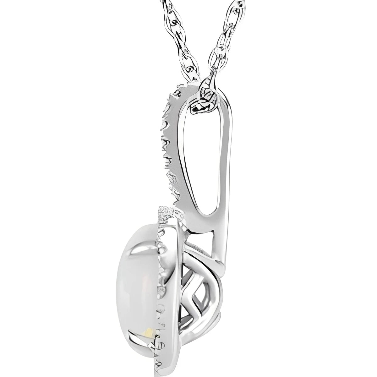 Sterling Silver 6.5-7 mm Cultured White Freshwater Pearl & .015 CTW Natural Diamond 18" Necklace