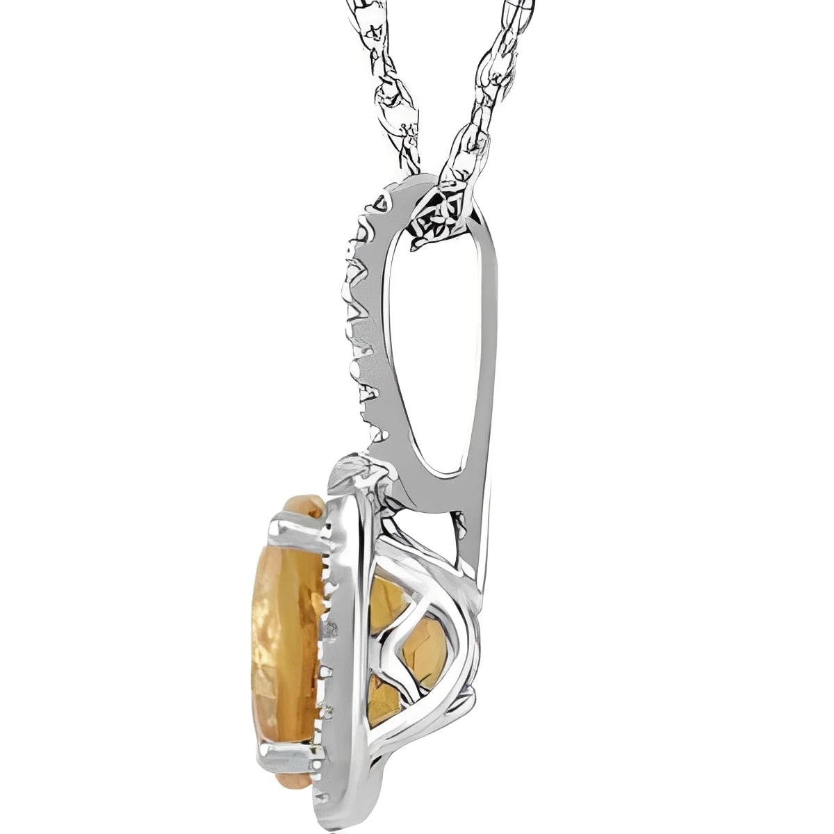 Sterling Silver 6.5-7 mm Cultured White Freshwater Pearl & .015 CTW Natural Diamond 18" Necklace