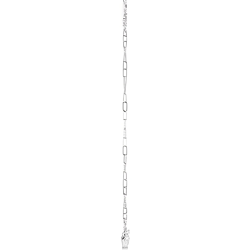 Sterling Silver Sideways Cross 7" Bracelet