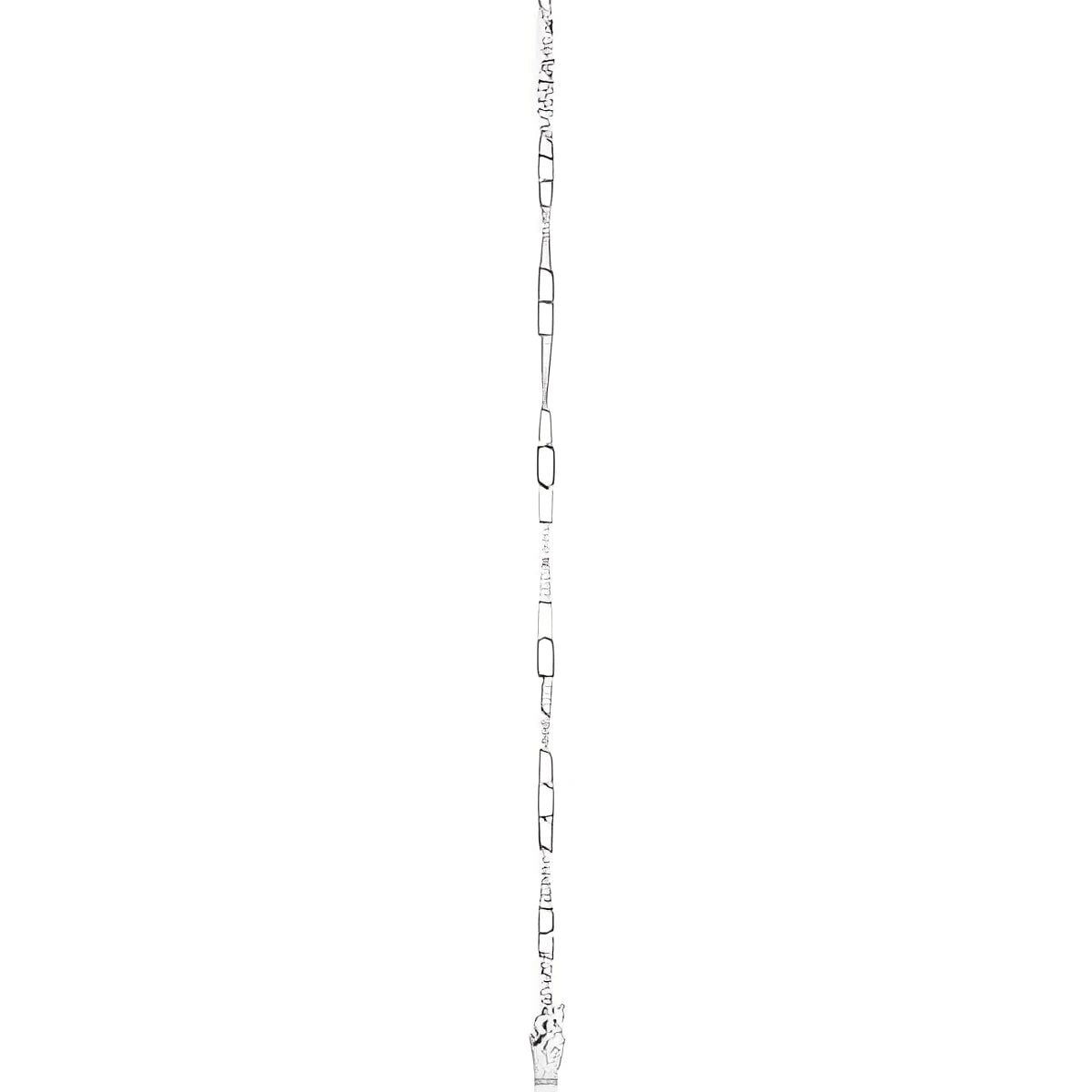 Sterling Silver Sideways Cross 7" Bracelet