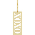 14K Yellow Gold XOXO Charm/Pendant
