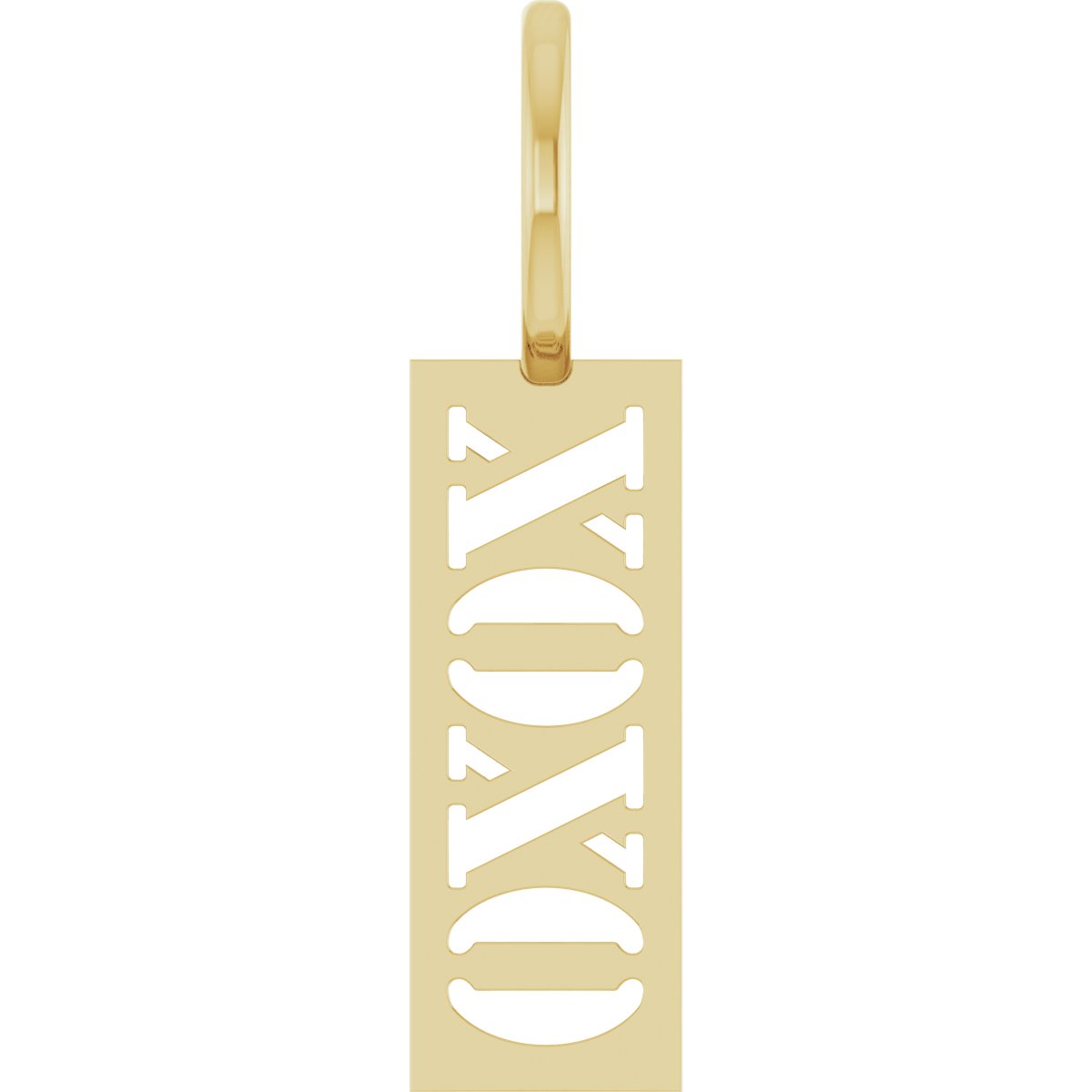 14K Yellow Gold XOXO Charm/Pendant