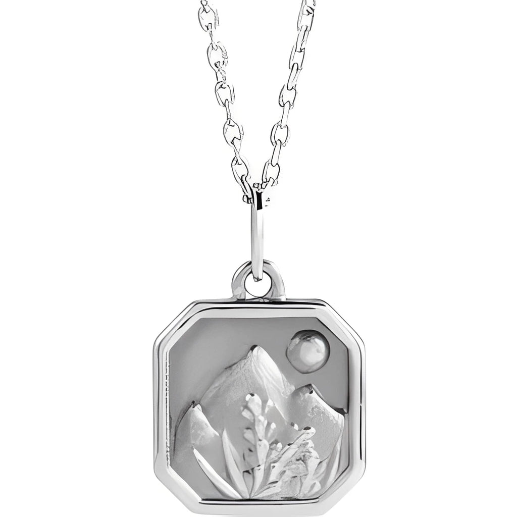 Sterling Silver Mountain 16-18" Necklace
