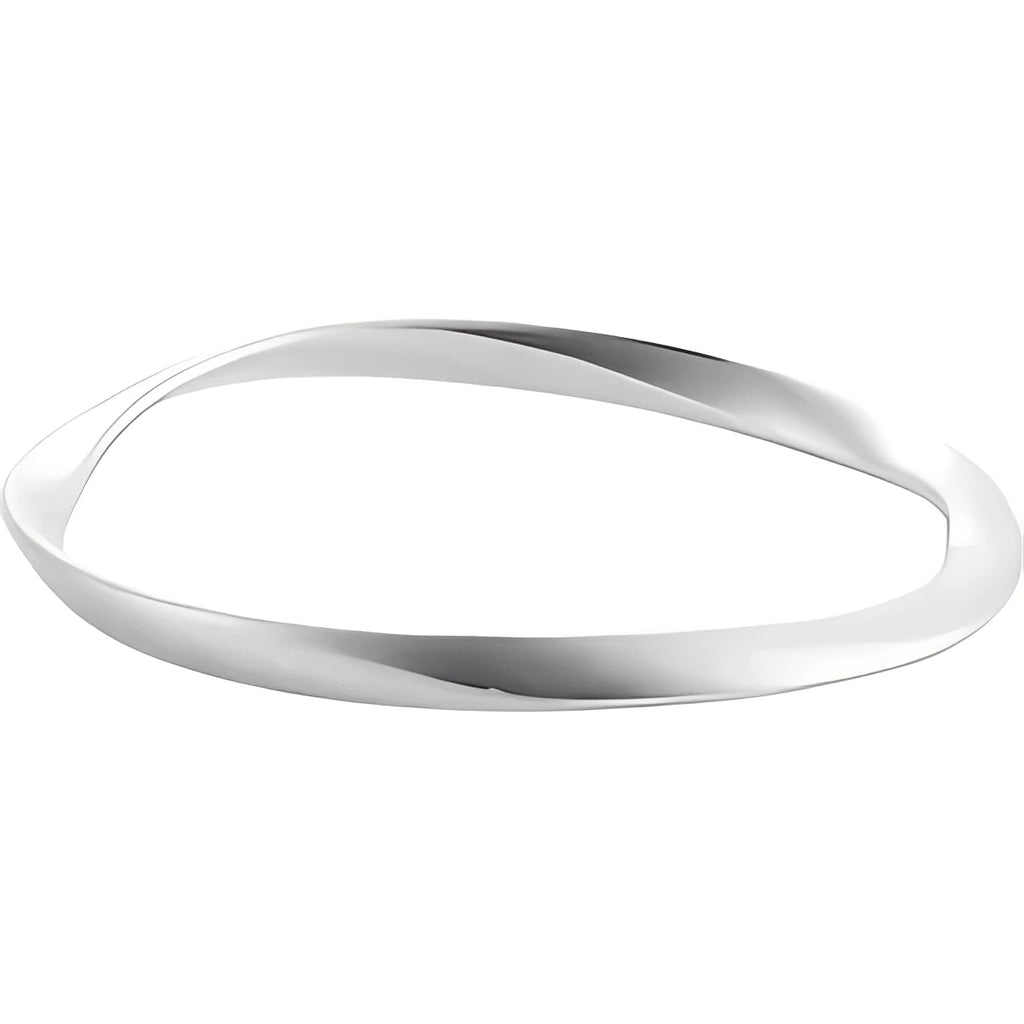 Sterling Silver Wavy Bangle 7 1/2" Bracelet