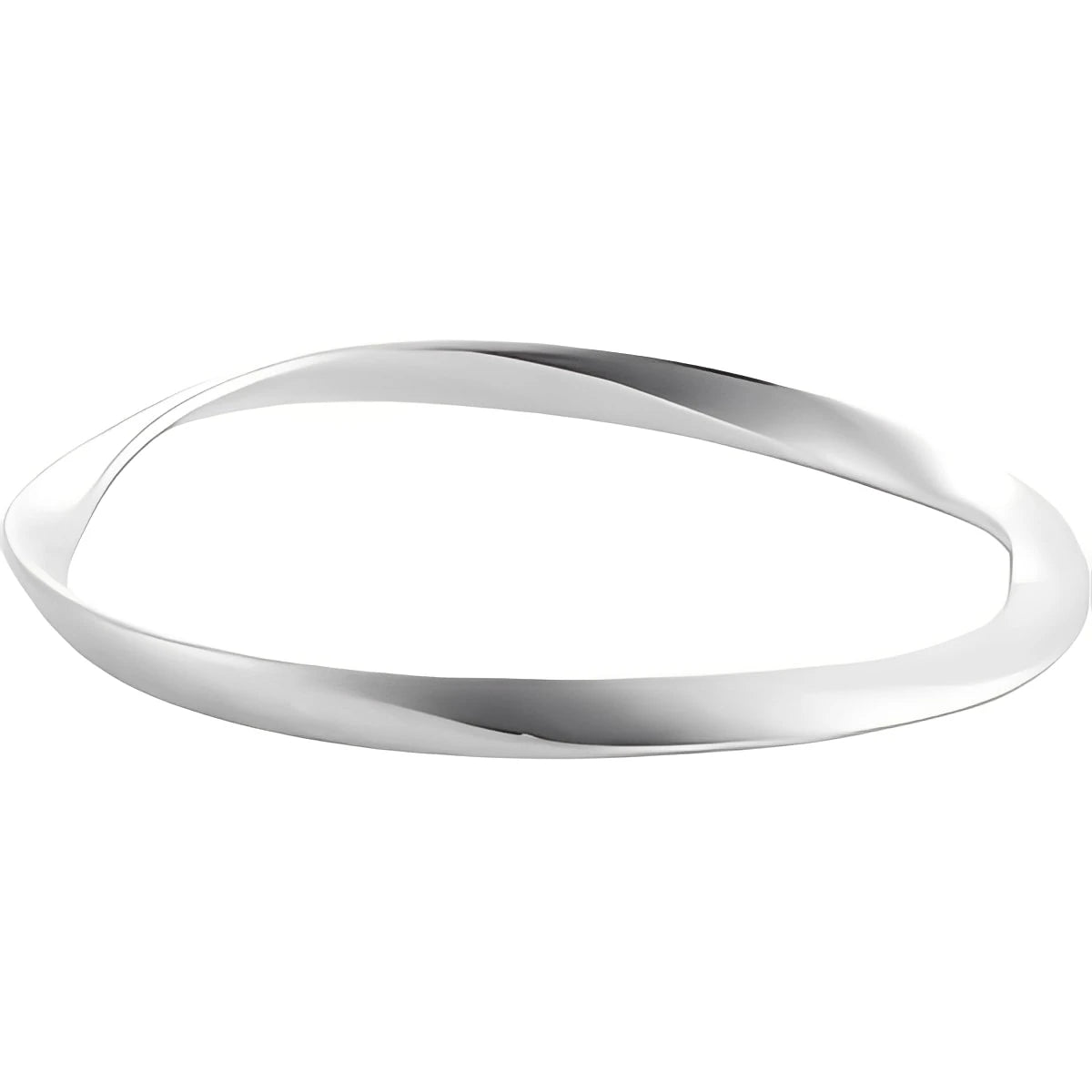 Sterling Silver Wavy Bangle 7 1/2" Bracelet