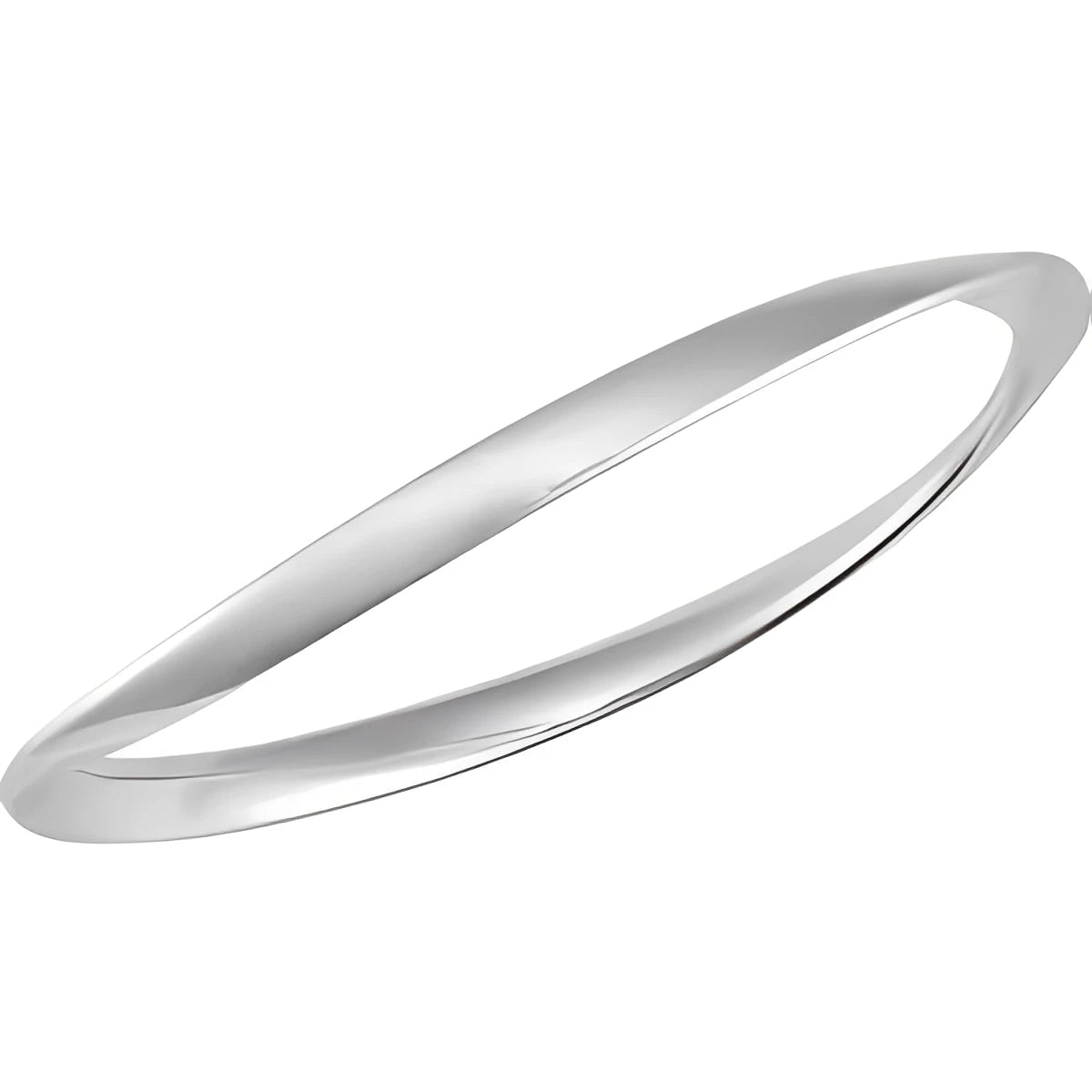 Sterling Silver Wavy Bangle 7 1/2" Bracelet
