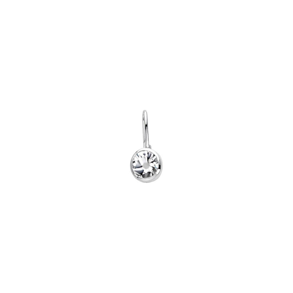 Sterling Silver Imitation Diamond Hook Charm/Pendant