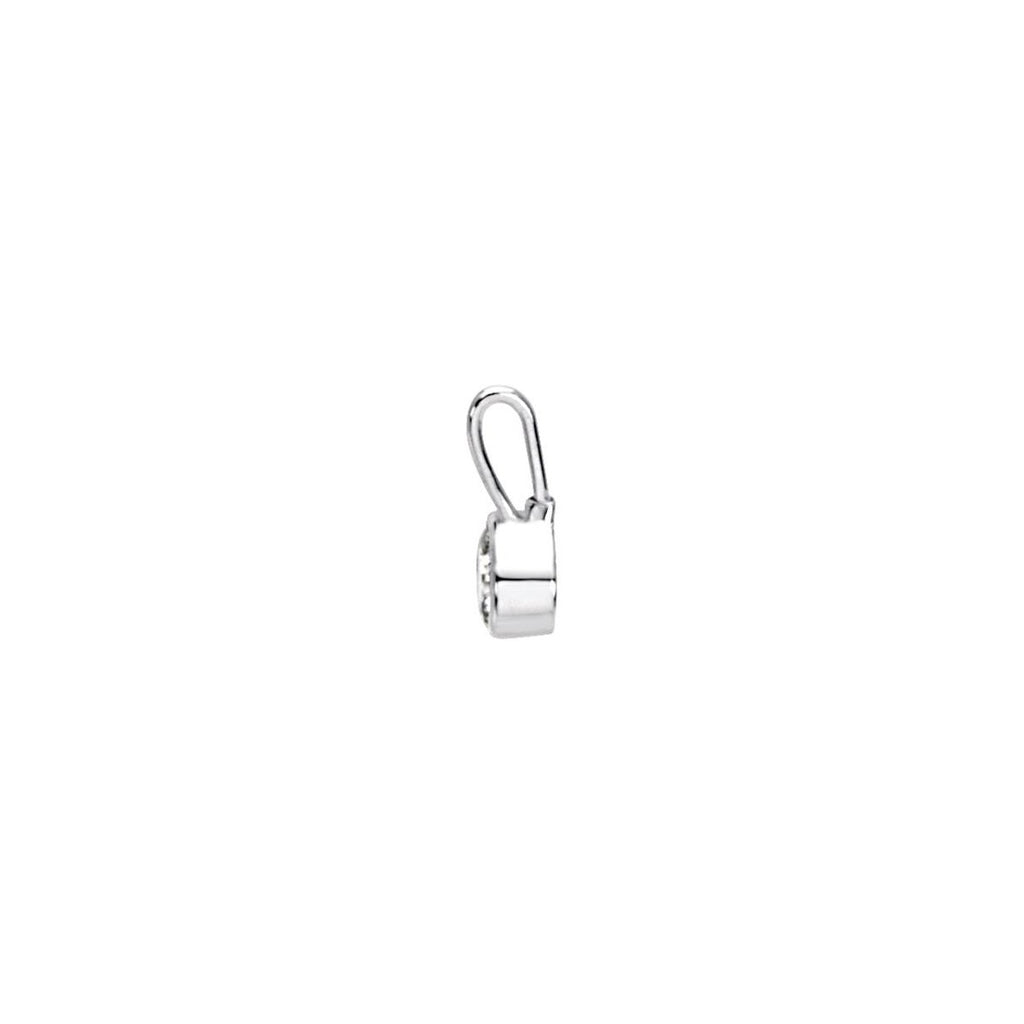 Sterling Silver Imitation Diamond Hook Charm/Pendant