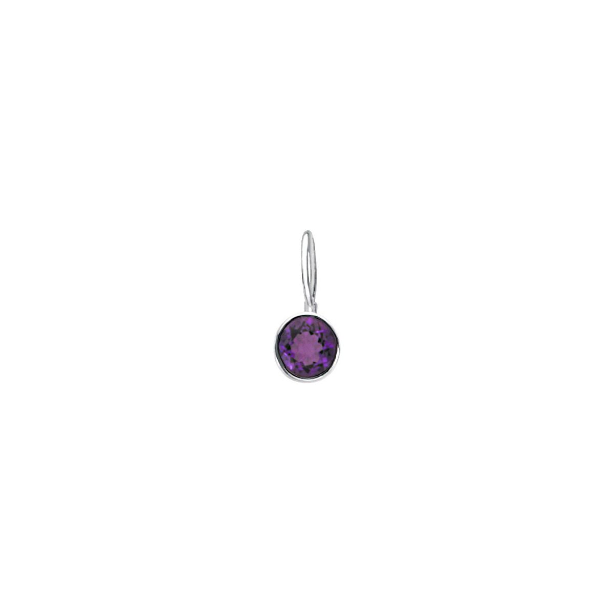 Sterling Silver Imitation Diamond Hook Charm/Pendant