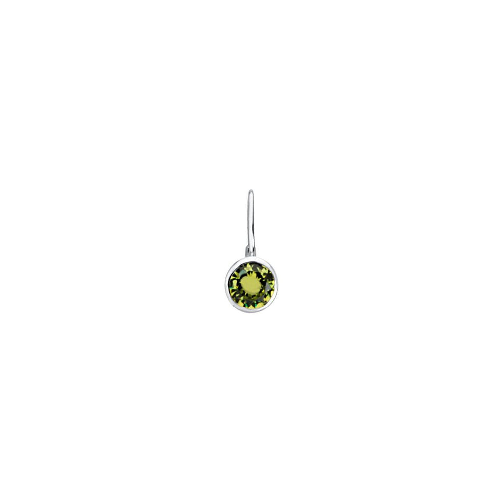 Sterling Silver Imitation Diamond Hook Charm/Pendant