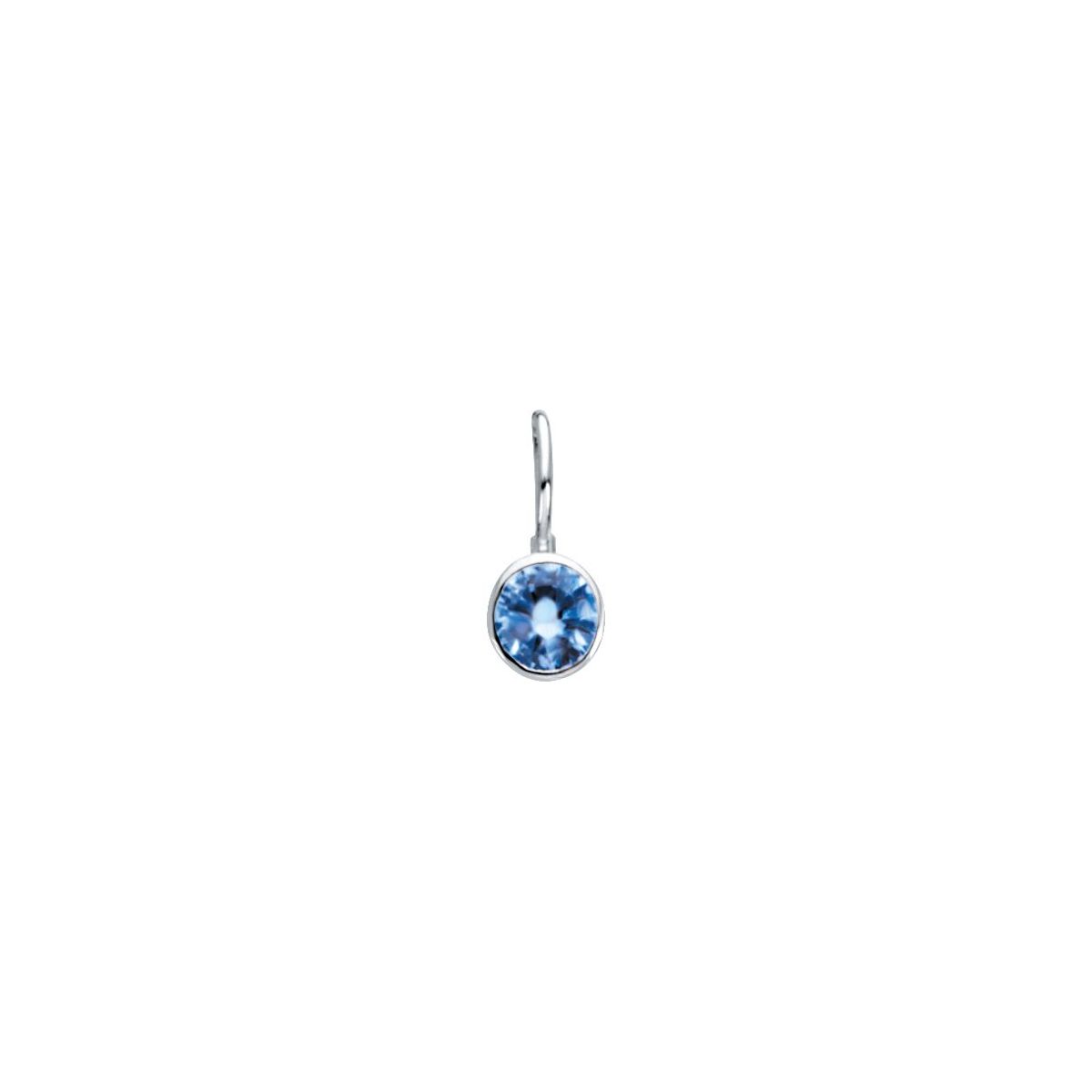 Sterling Silver Imitation Diamond Hook Charm/Pendant