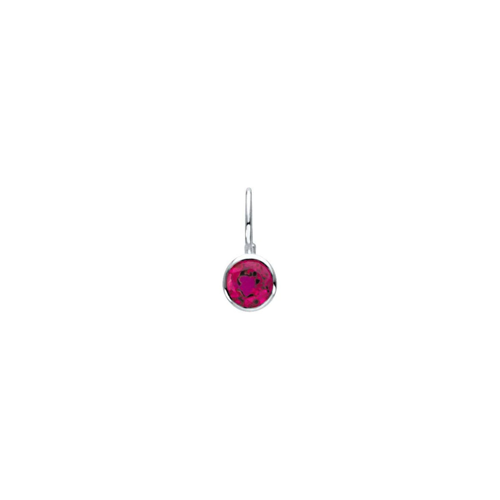 Sterling Silver Imitation Diamond Hook Charm/Pendant