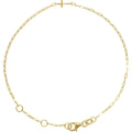 14K Yellow Gold Sideways Cross Paperclip-Style Chain 6 1/2-7 1/2" Bracelet