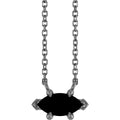 14K Yellow Gold 8x4 mm Natural Amethyst 18" Necklace