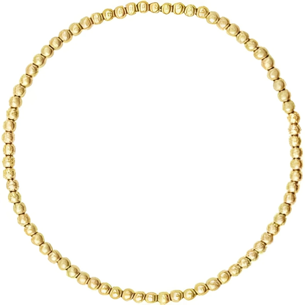 14K Yellow Gold-Filled 2 mm Elastic Bead 6 1/2" Bracelet