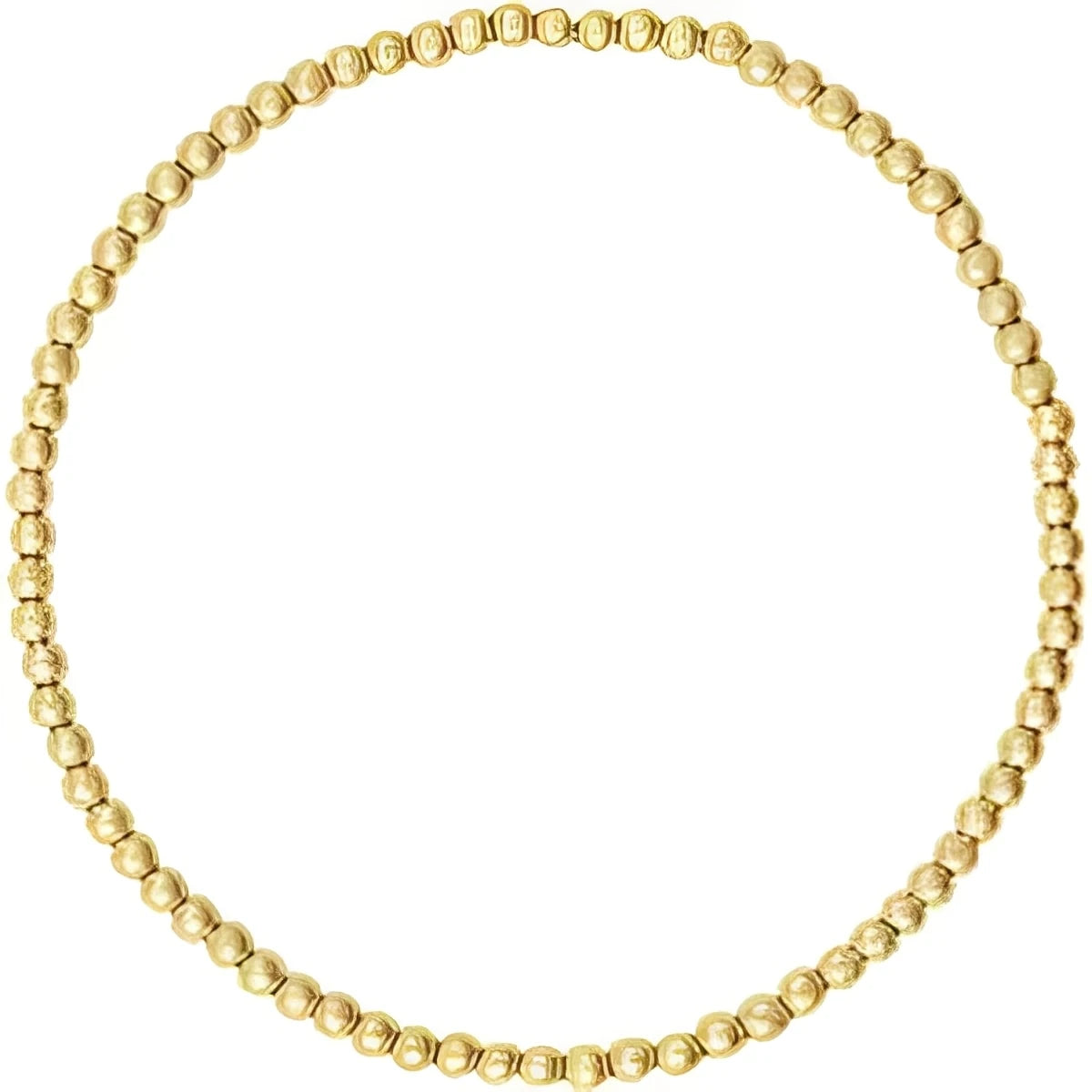 14K Yellow Gold-Filled 2 mm Elastic Bead 6 1/2" Bracelet