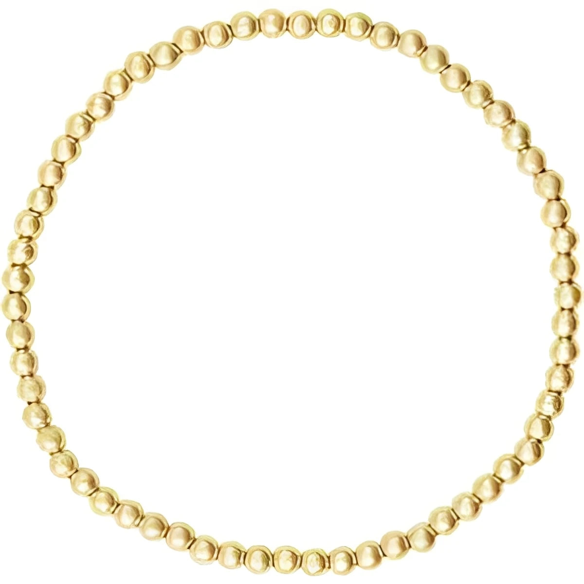 14K Yellow Gold-Filled 2 mm Elastic Bead 6 1/2" Bracelet